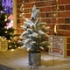 thumbnail image 2 of Árbol de Navidad artificial flocado, árbol de Navidad de cedro de escritorio, decoraciones navideñas de interior, 2 of 5