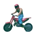 thumbnail image 1 of Adorno de motociclista y motocicleta en miniatura a escala 1/64, modelo de personas diminutas para fines arquitectónicos. rojo, 1 of 9