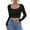 Black-A1, variant on Lodgix Womens Long Sleeve Shirts 2025 Crop Tops Square Neck Going Out Basics Tees Y2K Winter Clothes Green-S