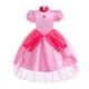thumbnail image 1 of FSMKTZ Disfraz De Vestido De Princesa Para Niñas Super Peach Cosplay Disfraces Para Niños Con Corona Fiesta De Cumpleaños De Halloween 3-10 Años SMR053, 1 of 3
