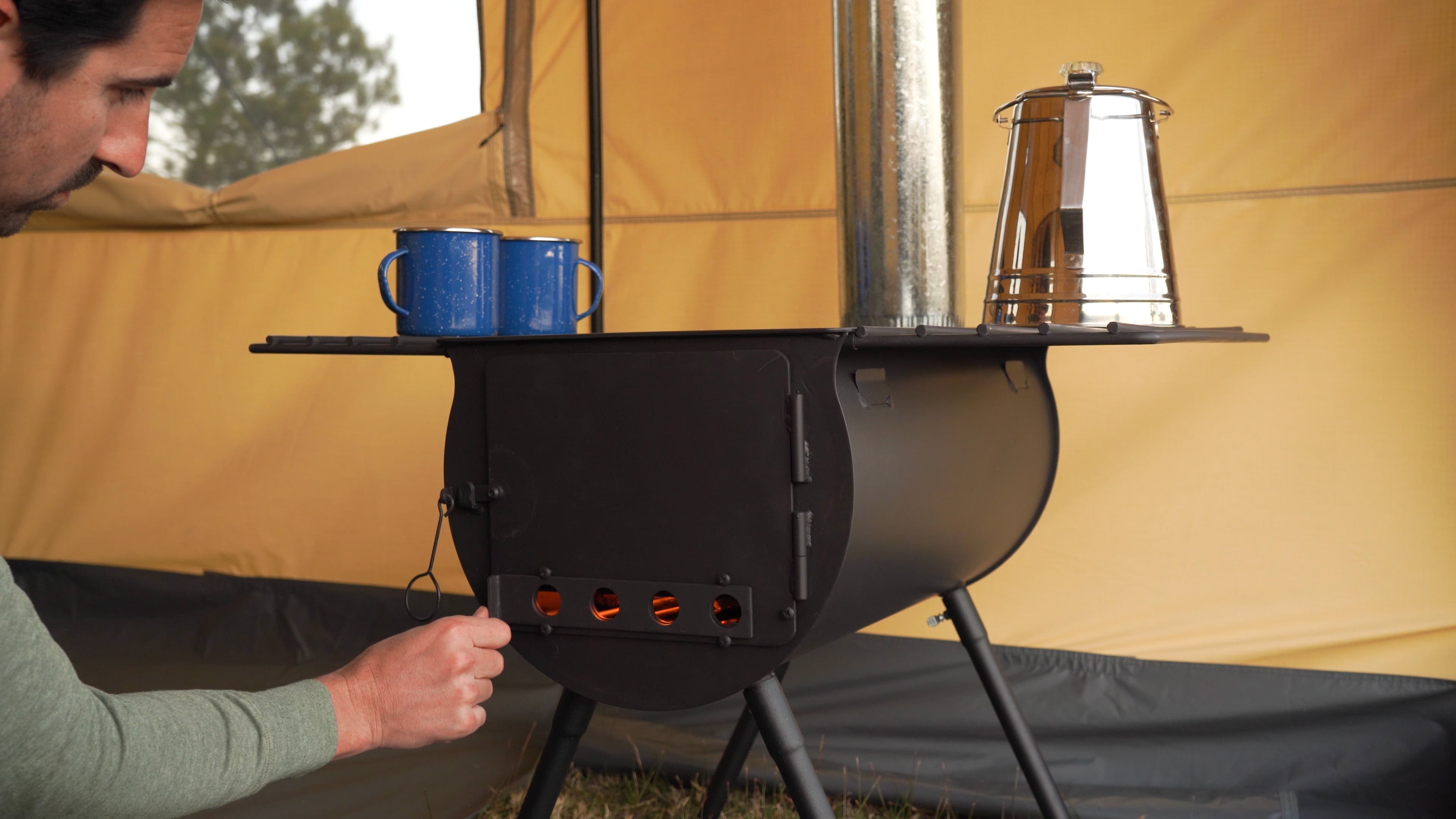 Alpine camp top chef wood stove