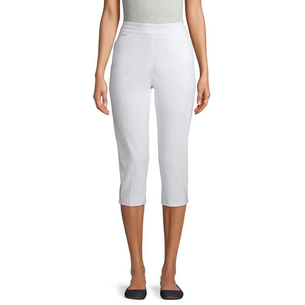 Time and Tru - Time and Tru Women's Pull-On Capri Pants - Walmart.com ...