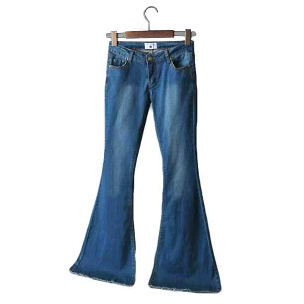 LAPA Womens Classic Bell Bottom Denim Jeans Walmart.com