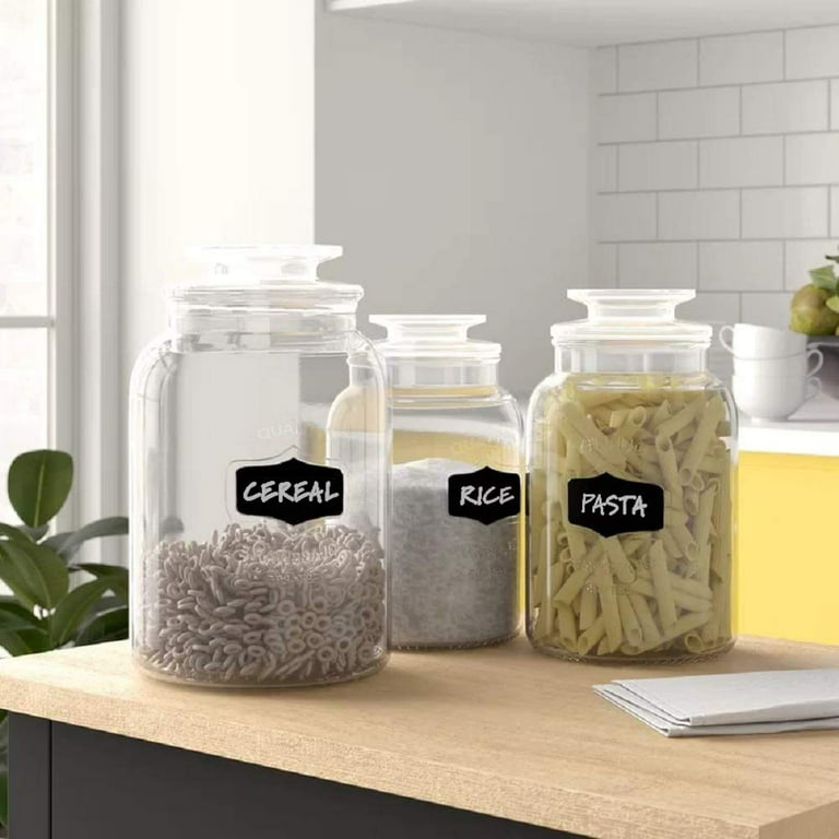 Glass Food Storage Jars, Kitchen Canisters Set, 6 Pack Glass Jars with –  SHANULKA Home Decor