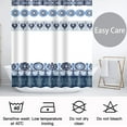 thumbnail image 6 of Extra Long 72"x84" Blue White Farm Tribal Shower Curtain Set with Plastic Hooks Machine Washable Waterproof Polyester Fabric Bathroom Curtain Modern Boho Bath Curtain for Bathroom Decor, 6 of 6