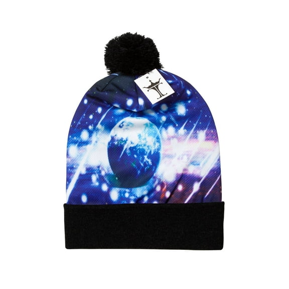 Top Headwear Sublimation Cuffed Beanie - Galaxy 200 - Long - Black