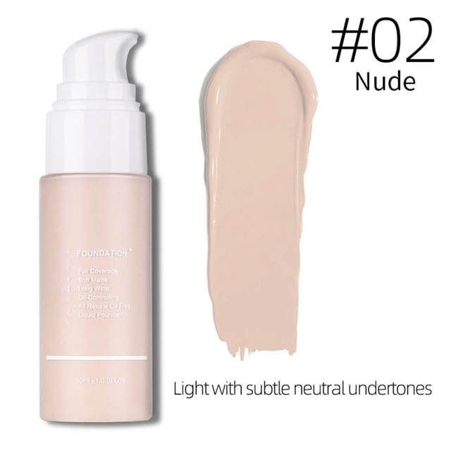 LINMOUA Foundation Makeup Makeup Hydrating And Moisturizes Face , Long Lasting Waterproof Full Coverage Foundation For Color Correction 30ml
