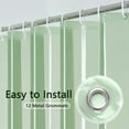 thumbnail image 5 of Inosoo Green Plastic Shower Curtain liner,72"x 78" Lightweight Colored PEVA Shower Liner, 5 of 9