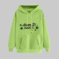 thumbnail image 2 of VBTAPA Womens St. Patrick's Day Sweatshirt Funny Clover Hoodie Long Sleeve Casual Irish Shirt Green Shamrock Pullover Tops Flash Deals Green M, 2 of 6