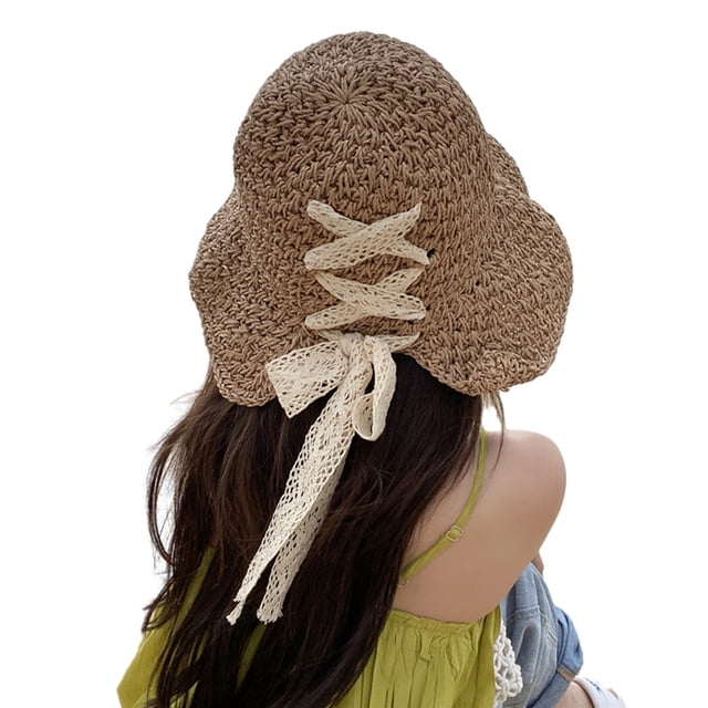 Sombrero de ala ancha para mujer, sombrero de pescador, sombrero de visera de playa plegable para verano, sombreros de visera de paja, viseras de ala ancha