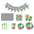thumbnail image 2 of Game Day Soccer Essentials Party Decor Kit - Football Themed Supplies for Soccer Festivity Gear, Full Dinnerware & Banner Set, 2 of 6