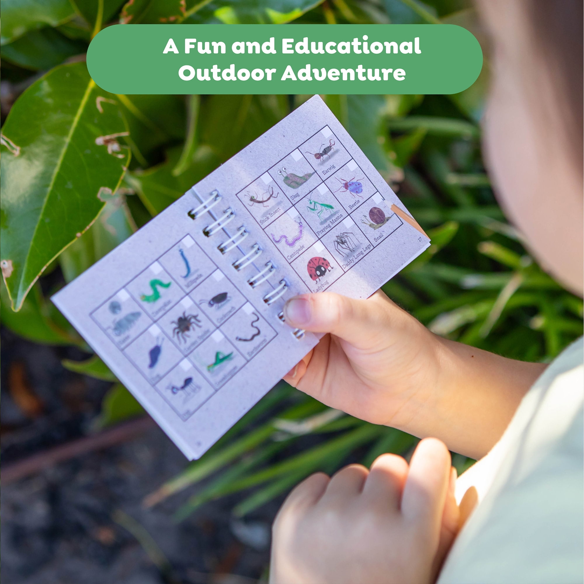 Tiger Tribe Bug Spotter Kit for Kids - Outdoor Nature Exploration, Magnifying Lid, Bug Identification Activity Booklet, Perfect for Young Nature Enthusiasts 4-8 Years