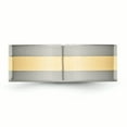 thumbnail image 3 of Titanium 14k Yellow Inlay Flat 8mm Polished Band Ring 11.5 Size, 3 of 6