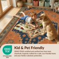 thumbnail image 4 of Design&I 9'x12' Washable Area Rug Snag-Free Navy Rust and Geometric Medallion Intricate Floral Motif with Ornate Borders for Dining Room, Basement, Large Office, 4 of 7