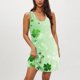 thumbnail image 1 of Vestido de dormir largo para mujer, moderno, informal, estampado, con bolsillos, sin mangas, con cuello de jardín, 1 of 8