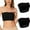 Black, variant on Strapless Bandeau Bra 2 Pack Seamless Bralettes Stretchy Non Padded Bandeau Tube Top Hollow Back Bra for Women