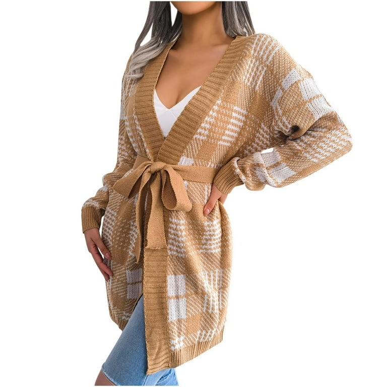 Plaid store kimono cardigan