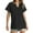 Black, variant on Buigttklop Summer Tops for Women 2024 Plus Size Womens Casual 3/4 Sleeves Round Neck Tops Loose Blouse Summer Tops