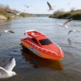thumbnail image 6 of TechToyHub Remote Control Speed Boat Toy, Electric RC Ship for Outdoor Play, Waterproof Model with Antenna Remote, 4 Way Driving for Pool Lake, 1 Boat, 6 of 6