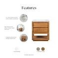 thumbnail image 4 of Water Creation Oakman 30 In. Single Sink Carrara White Marble Countertop Bath Vanity, 4 of 12