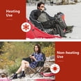 thumbnail image 6 of NAIZEA Oversized Heated Camping Chair, Portable Folding Lawn Chair, 3 Heat Levels, Outdoor Lounge Patio Chair, with Large Pockets and Travel Bag, Supports 500lb, 6 of 10