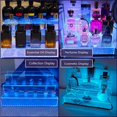 thumbnail image 5 of 12 IN Clear Acrylic Display Riser Shelf with LED light,3 Tier Display Step Shelves Holder, Perfume Cologne Organizer Holder,Pops Toys Figures, Clear Cupcake Riser, Dessert Shelf, Decoration on, 5 of 5