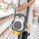 thumbnail image 4 of Bolso informal para mujer, lindo, Kawaii, dibujos animados, pingüino, niñas, bolsos tipo satchel (gris) Sywqhk Para Estrenar, 4 of 8
