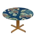 thumbnail image 3 of PIKWEEK Table Cloth Coral Ocean Colorful Corals Reef Valentine's Day Pink Blue Green Purple White, 3 of 8