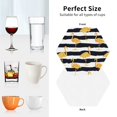 thumbnail image 6 of Naloa Gold Flamingo Leather Coasters for Drinks, Durable Drink Coasters 4 Set for Tabletop Protection, Luxurious Home Décor and Housewarming Gift ( {designName})Hexagon, 6 of 6