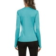 thumbnail image 2 of Women's Long Sleeve UPF 50+ UV Sun Protection Shirts Rash Guard Swim T-Shirt/Hoodie Quick Dry for Outdoor Hiking, 2 of 6