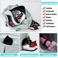 thumbnail image 3 of LHSHID Duffel Bag for Women Large Waterproof Gym Bag Lightweight Travel Overnight Shoulder Bag Training Bag with Shoe Compartment, 3 of 6