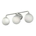 thumbnail image 2 of Hunter - Hepburn 3-light Brushed Nickel, Medium Size Vanity Light, Dimmable, Modern Style, for Bedrooms, Dining, Living Rooms - 19178, 2 of 7