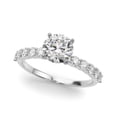 thumbnail image 3 of CRESTIN Jewel Brilliant 1.9 Ct Round Cut Solitaire with Accent Diamond Ring - 14K White Gold Plated Eternity Band - Designer Engagement Ring for Women - Lab-Created Simulated Diamond Wedding Ring, 3 of 3