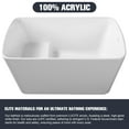 thumbnail image 5 of 49" Acrylic Freestanding Bathtub, Japanese Style Square Shape Soaking Tub Sit-in Design Chrome Overflow and Drain, White, 5 of 10