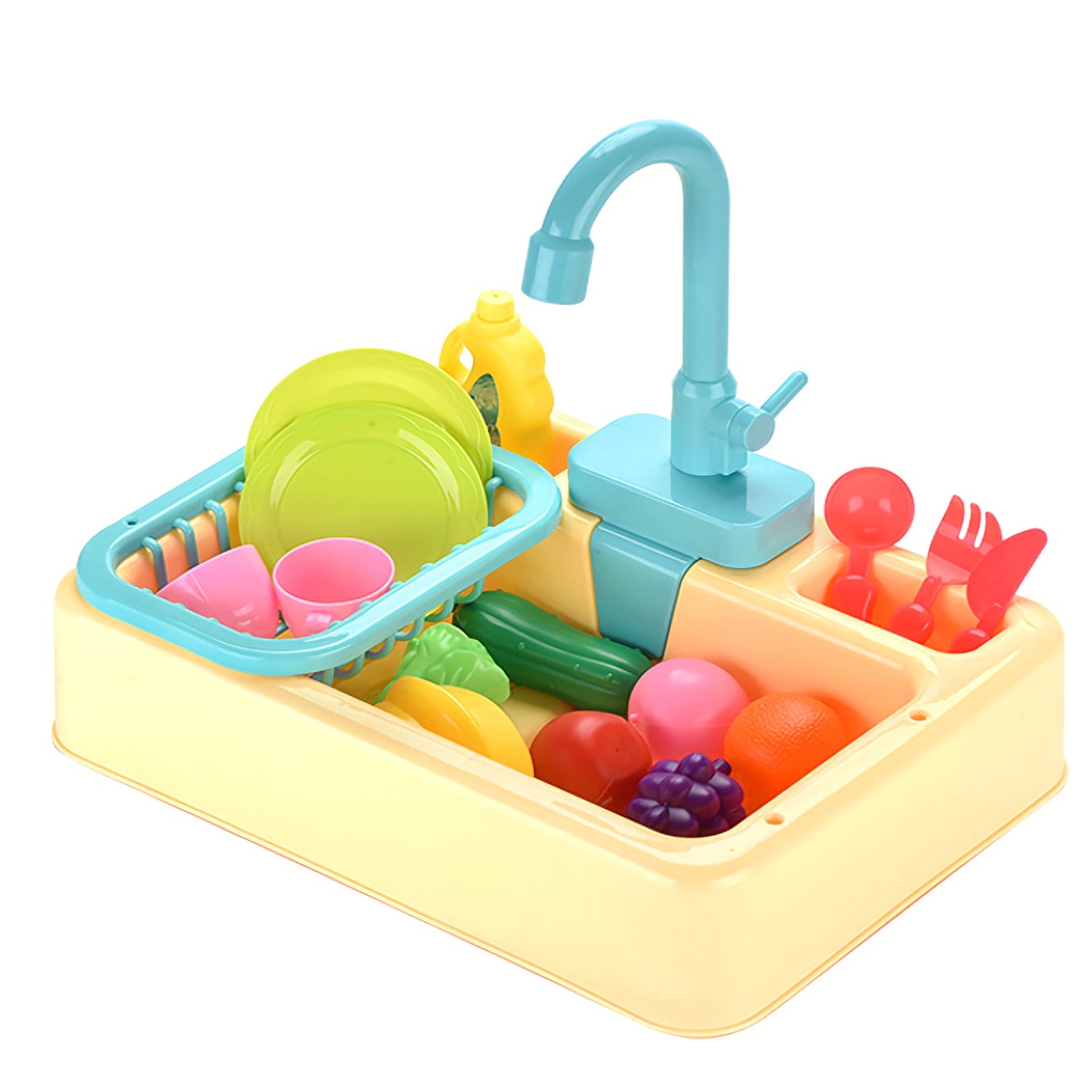 Pretend Kitchen Sink Toys Children Diswasher Playset With Automatic Water Cycle System Christmas Birthday House Role Gift For Kid Girls Boys Walmart Com Walmart Com