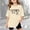 Beige, variant on Stylish Graphic Letter Print Tee Shirts For Girls Casual Comfortable Blend Fashion Top T-Shirts Kids Short Sleeve Crewneck Solid Basic Tees Casual Tops