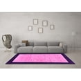 thumbnail image 3 of Ahgly Company Indoor Round Oriental Pink Modern Area Rugs, 5' Round, 3 of 4