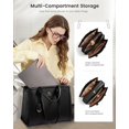 thumbnail image 2 of LOVEVOOK Laptop Bag for Women, Large Capacity Leather Computer Tote Bag, Waterproof Work Bags, Great Office Gifts for Women, 2 of 6