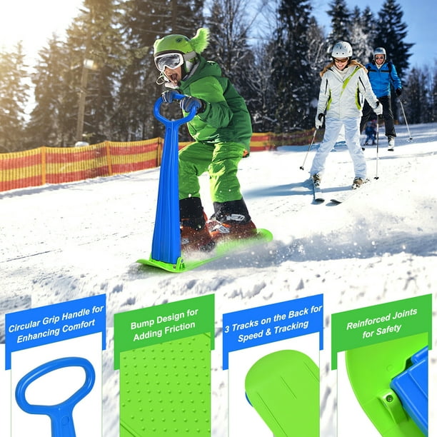 Trottinette à neige pliable pour enfants avec poignée antidérapante - Jouet  d'hiver pour une utilisation sur la neige : : Sports et Plein air