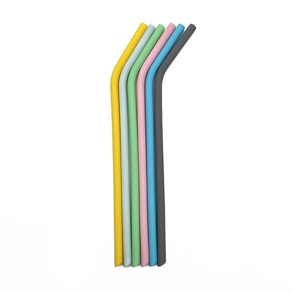 Reusable Silicone Straws Eco Friendly Drinking Accessory for Tumblers and Cups Food Grade Soft Material with Cleaning Brush