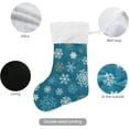 thumbnail image 3 of Coolnut Christmas Stocking Personalized Christmas Snowflake Large Candy Stocking Hanging Gift Xmas Stockings Decoration 2PCS for Family Holiday Party Ornaments Decor Fireplace, 3 of 7