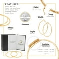 thumbnail image 4 of BEBERLINI Women Large Hoop Earrings 14K Gold Filled 25 mm Hoops Fashion Jewelry 4 mm Thick, 4 of 8