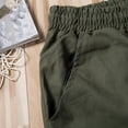 thumbnail image 4 of hirigin Men's Sports Casual Cargo Shorts Drawstring Loose Elastic High Waist Short Pants with Pockets, 4 of 7