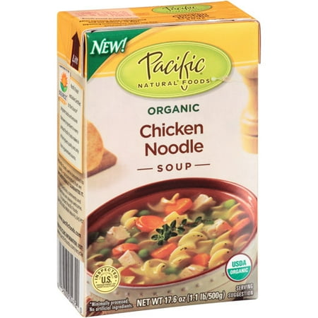 Pacific Natural Foods Organic Chicken Noodle Soup, 17.6 oz, (Pack of 12)