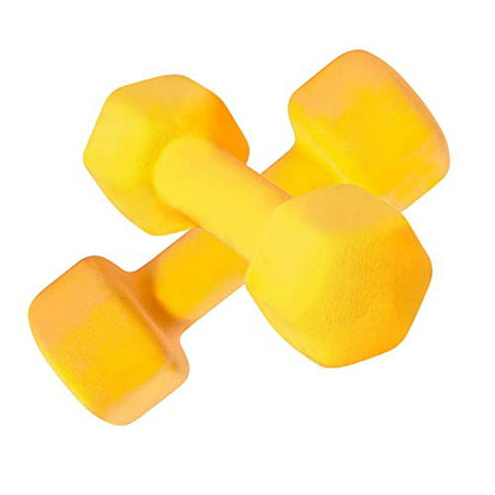 Portzon Set of 2 Neoprene Dumbbell Hand Weights, Anti-Slip, Anti-roll