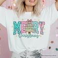 thumbnail image 2 of Merry Christmas Coquette Tree T-Shirt, Preppy Retro Holiday Gift Tee, 2 of 8