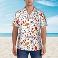 thumbnail image 4 of Lsque Canada Day pattern Hawaiian Shirt for Men, Unisex Summer Beach Casual Short Sleeve Button Down Shirts-3X-Large, 4 of 9
