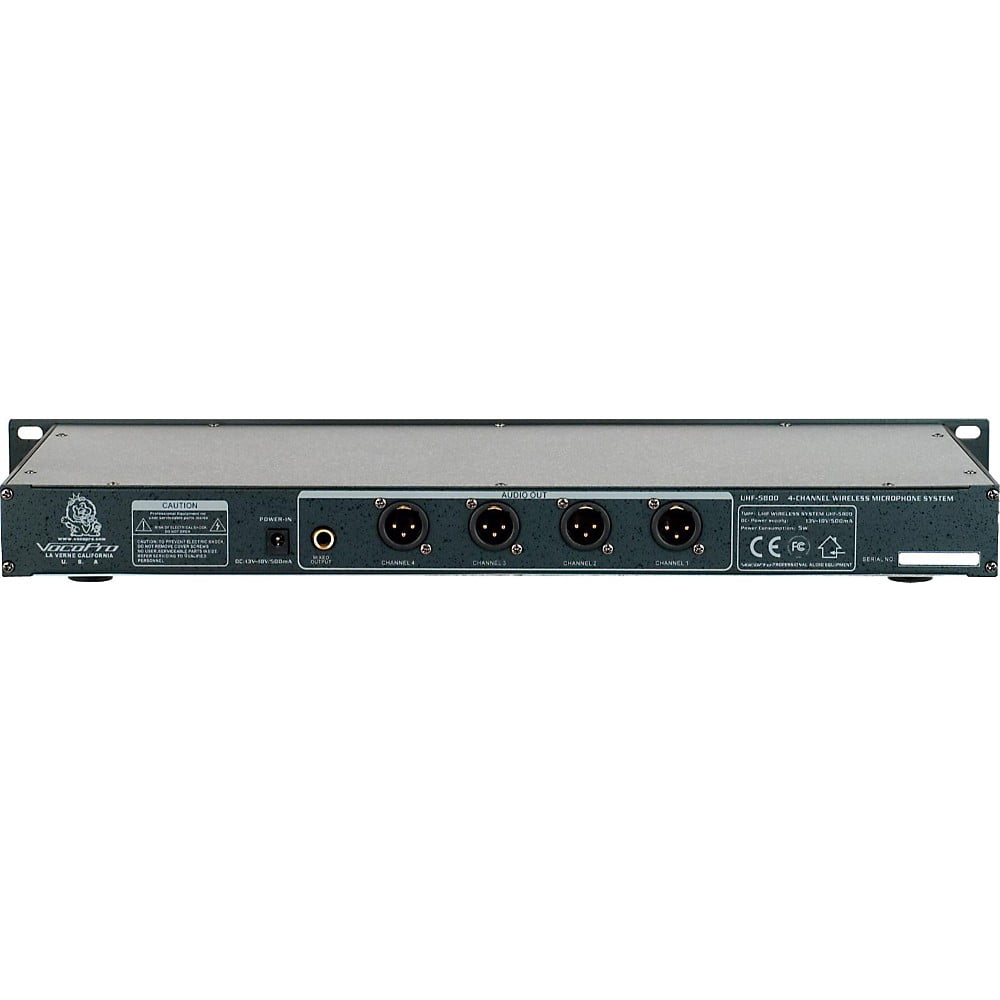 VocoPro UHF-5800 Plus 4-Mic Wireless System With Mic Bag Band 9