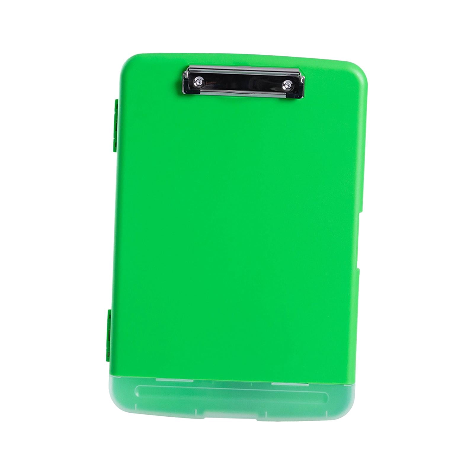 simhoa Low Profile Clipboard with Storage and Pen Holder A4 Size Clipboard Organizer,PP,Multifunctional Nursing Clipboard for Office fluorescent green