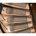 thumbnail image 4 of Set of 15 Attachable Indoor Carpet Stair Treads - Black Ripple - 8 In. X 30 In. - Several Other Sizes to Choose From, 4 of 4